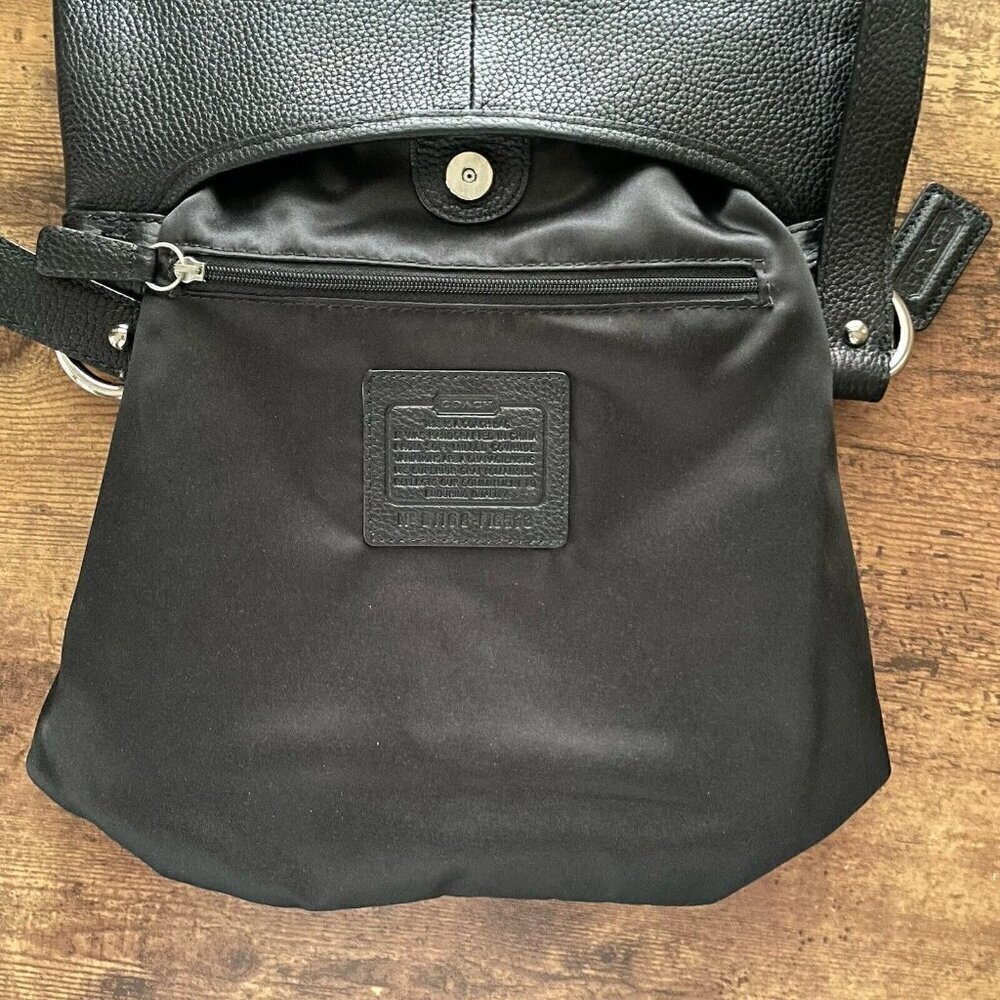 Coach Penelope Slim Crossbody Shoulder Bag Black Pebbled Leather B1168-F16533 - Picture 12 of 13